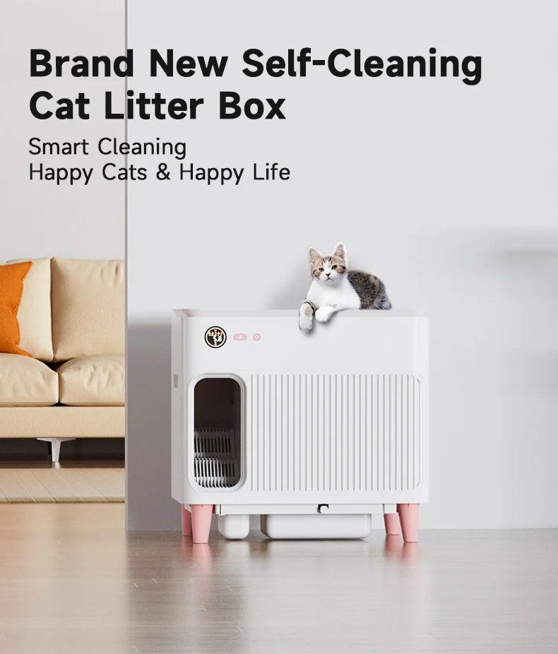 Wholesale New WIFI App Control 4th Generation Smart Cat Toilet Fully Enclosed Automatic Cat Litter Box