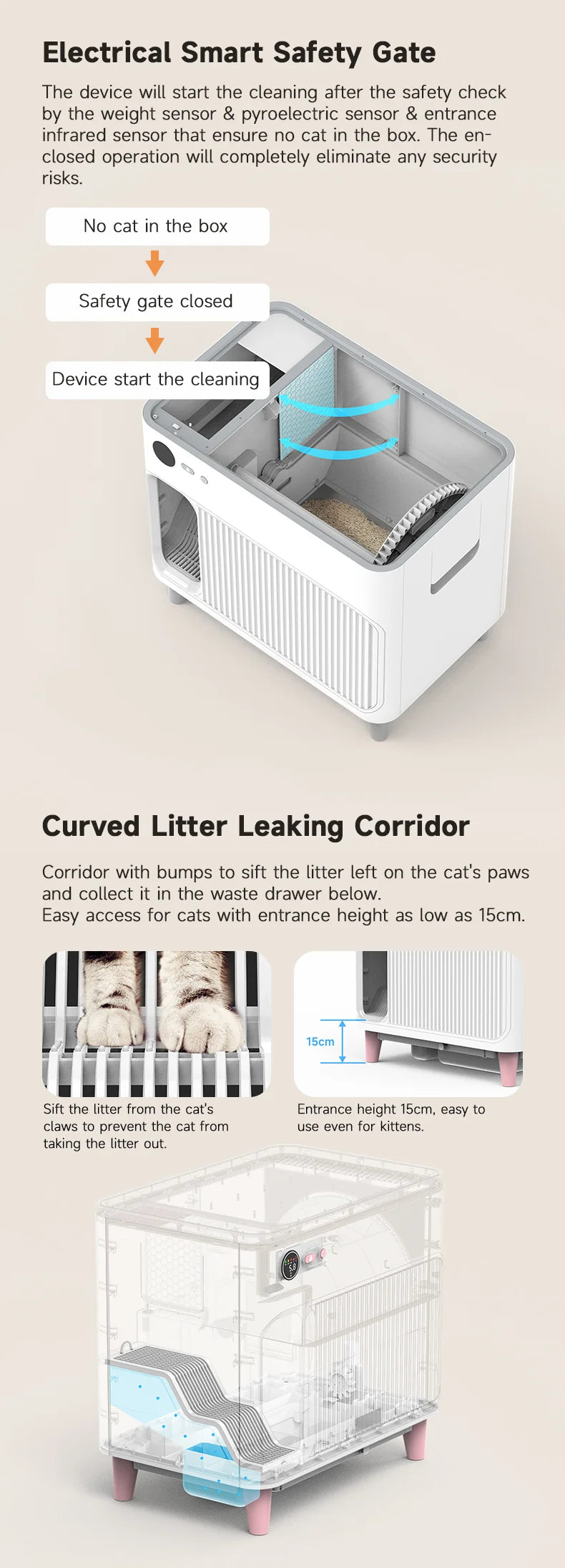 Wholesale New WIFI App Control 4th Generation Smart Cat Toilet Fully Enclosed Automatic Cat Litter Box