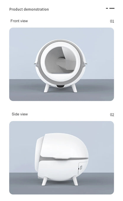 Factory custom app control Large capacity intelligent smart self cleaning litter box for cats automatic cat toilet