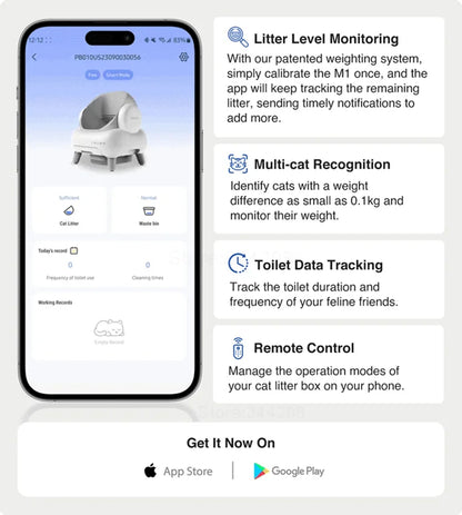 Neakasa M1 Neabot Open Self-Cleaning Automatic Smart Cat Litter Box - Android & IOS Compatible