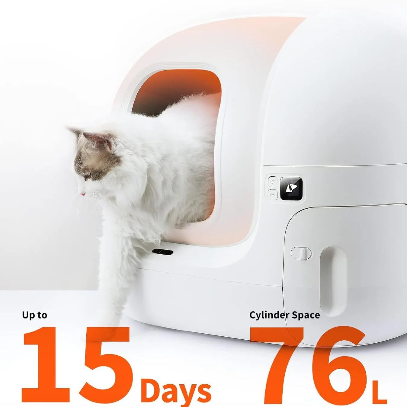 USMILEPET Factory Direct self-cleaning litter box App Control Odor Removal Automatic Cat Litter Box Large Space  for Cats