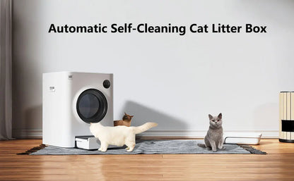 8L Automatic Litter Box Fully Enclosed Toilet Electronic Pet Smart Bedpan with Poop Bags Supplies