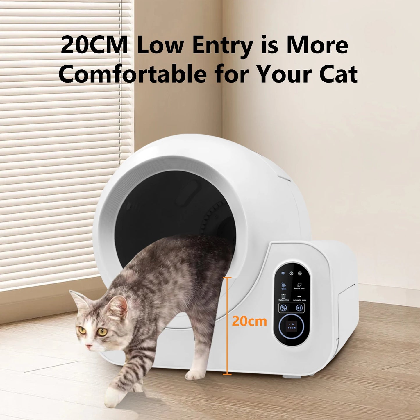 2024 New Automatic Smart Cat Litter Box  Self Cleaning  APP Controlled Smart Intelligent Litter Basin Smart Cat Toilet