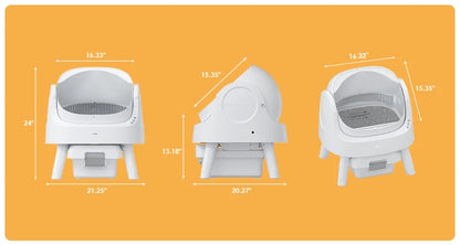 PETPIVOT  Reliable Pet Sitter Self Cleaning Litter Box for Bentonite litter sifing litter box