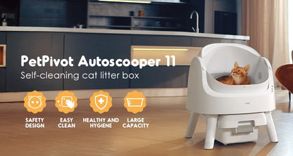 PETPIVOT  Reliable Pet Sitter Self Cleaning Litter Box for Bentonite litter sifing litter box