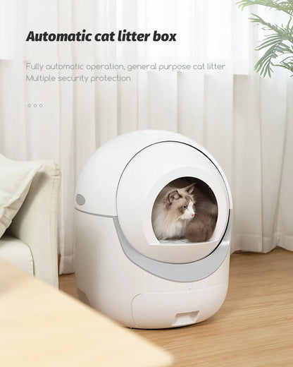 Self Cleaning Cat Litter Box for Multiple Cats Integrated Safety Protection Smart Automatic Cat Toilet