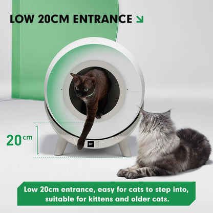 NOTTY Large Plastic Self Cleaning Cat Litter Box Semi Automatic Furniture for Cats