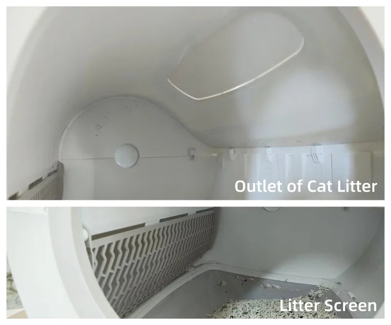 NOTTY Large Plastic Self Cleaning Cat Litter Box Semi Automatic Furniture for Cats