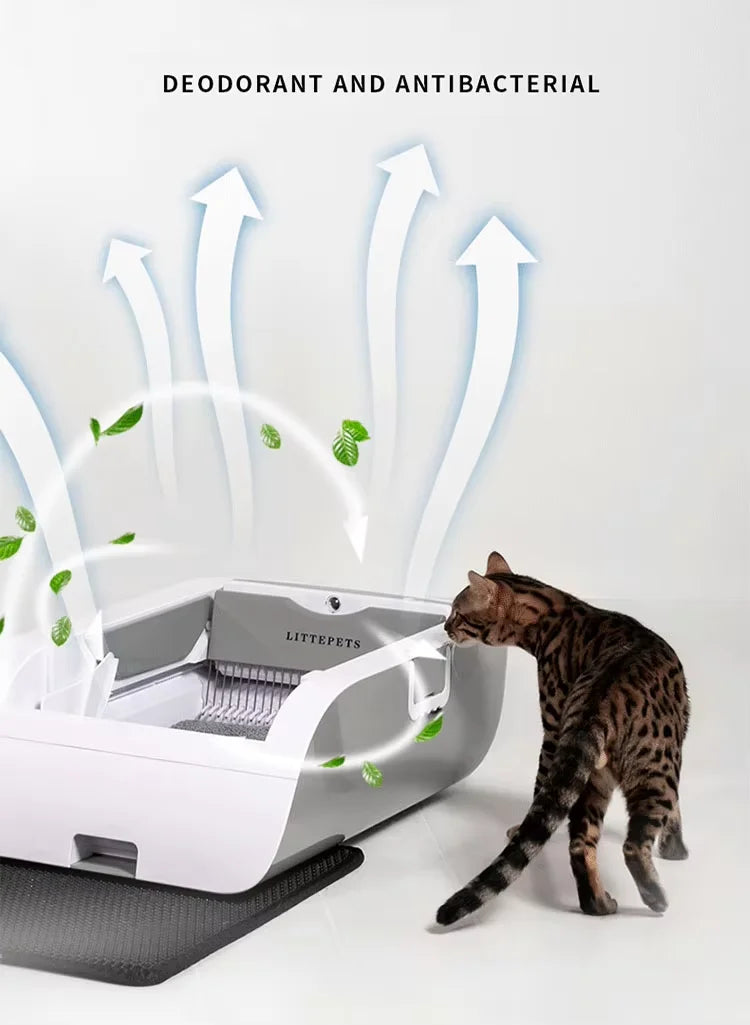 Automatic Cat Litter Box Smart App Control Self Cleaning Litter Boxes Cat Sandbox Electronic Pet Toilet Cat Supplies