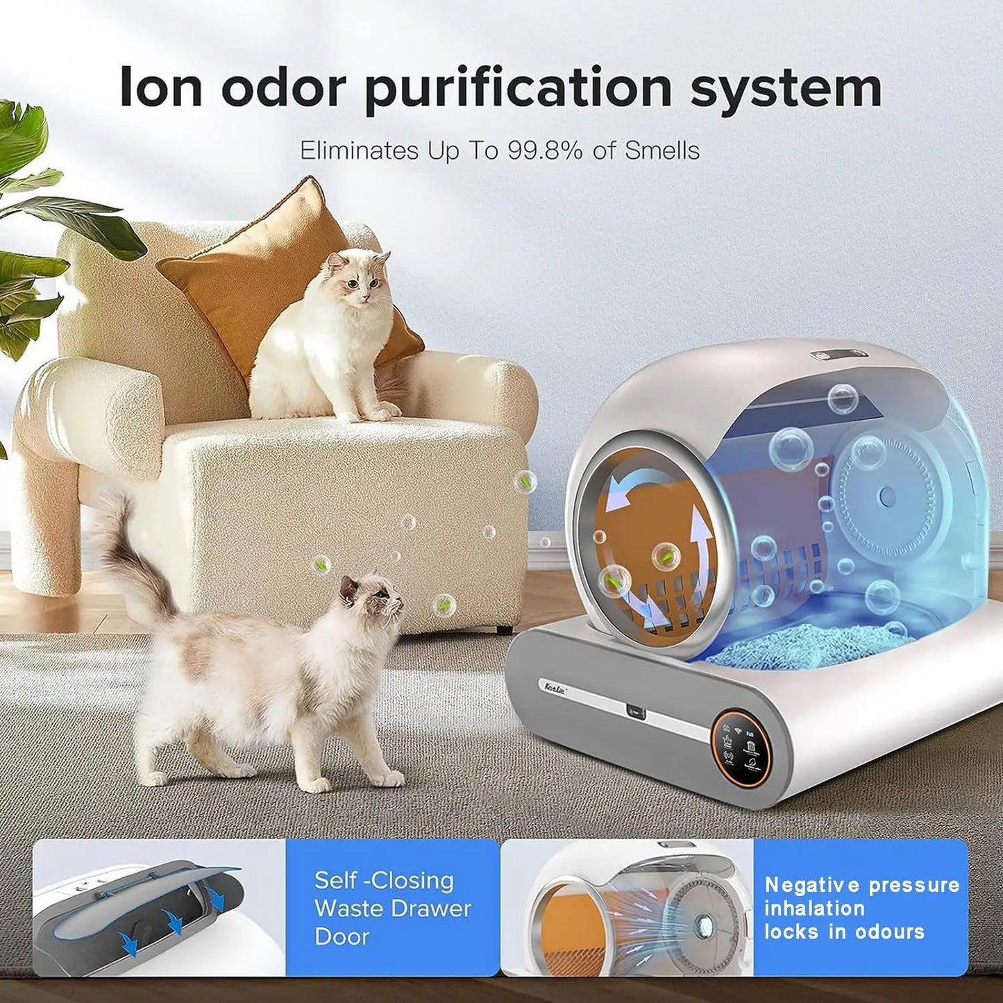 Factory Lowest Price App Control Intelligent Smart Self Cleaning Litter Box for Cats Automatic Cat Toilet Litter Box