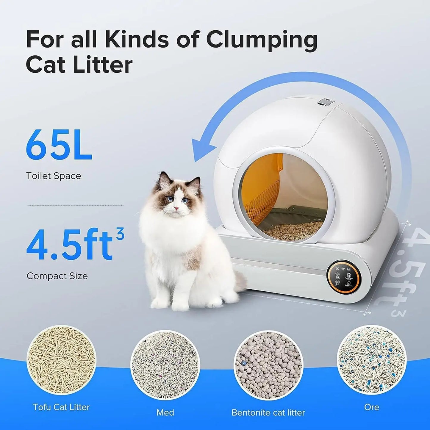 Factory Lowest Price App Control Intelligent Smart Self Cleaning Litter Box for Cats Automatic Cat Toilet Litter Box