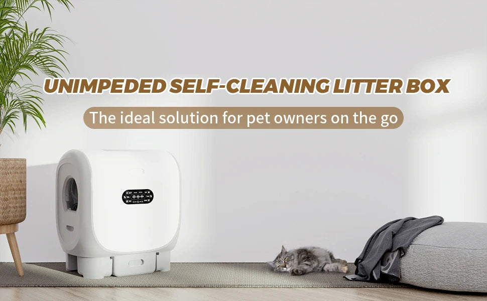 2024 New Design of 101L Large Self-Cleaning Automatic Cat Toilet  Fully Automatic Cat Litter Box