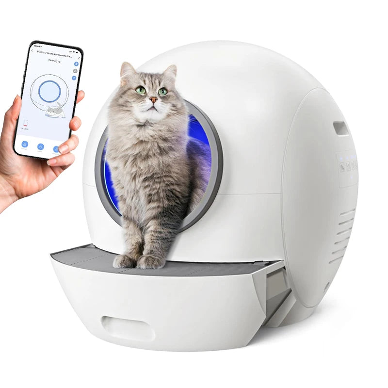 New Upgrade Version 2nd Automatic Cat Litter Box EU US 65L APP Control Smart Cat Toilet Intelligent Self Cleaning Cat Litter Box