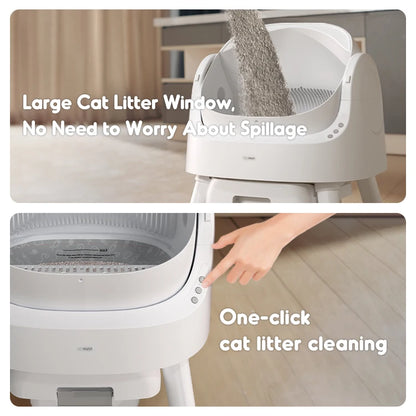 Large Capacity Safe Easy to Clean Efficient Self-cleaning Cat Litter Box For Large cats