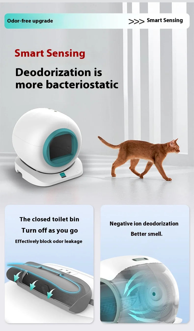 Automatic Cat Litter Box Smart App Control Self Cleaning Litter Boxes Cat Sandbox Electronic Pet Toilet Cat Supplies