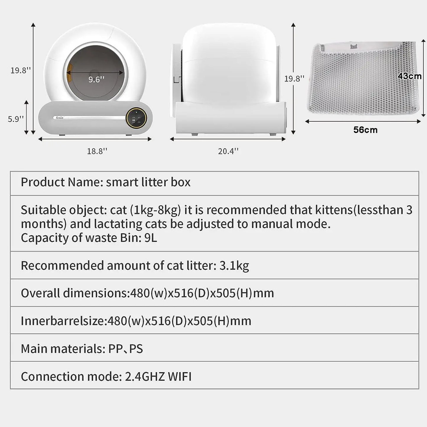 Factory Lowest Price App Control Intelligent Smart Self Cleaning Litter Box for Cats Automatic Cat Toilet Litter Box