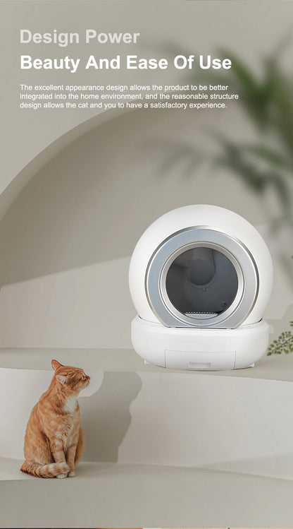 Self-cleaning Cat Litter Tray New App Programme-controlled Automatic Smart Cat Toilet Large and Safe for Multiple Cats