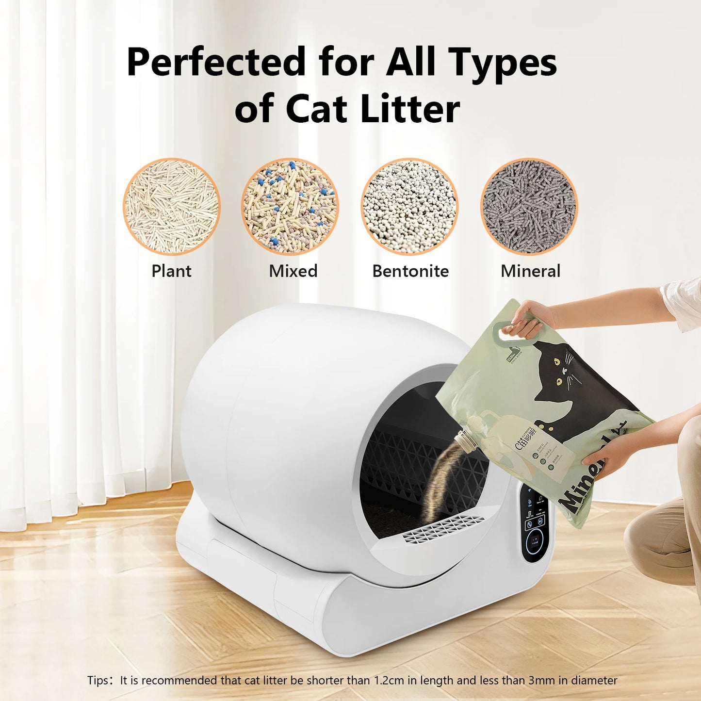 2024 New Automatic Smart Cat Litter Box  Self Cleaning  APP Controlled Smart Intelligent Litter Basin Smart Cat Toilet