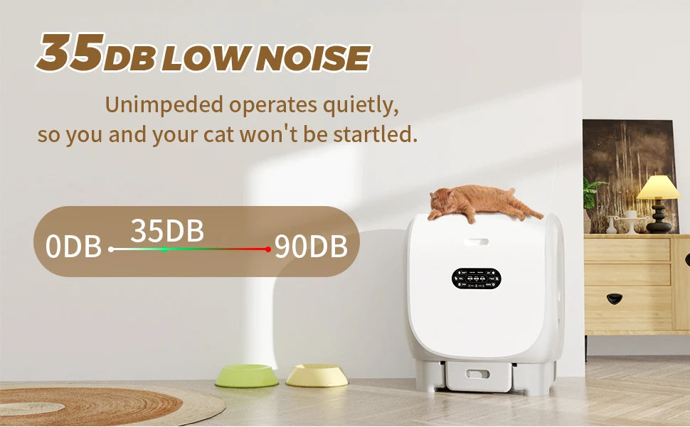 2024 New Design of 101L Large Self-Cleaning Automatic Cat Toilet  Fully Automatic Cat Litter Box