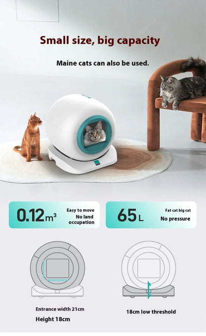 Automatic Cat Litter Box Smart App Control Self Cleaning Litter Boxes Cat Sandbox Electronic Pet Toilet Cat Supplies