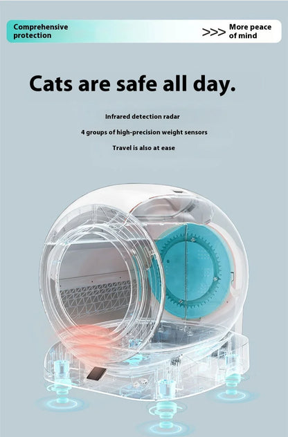 Automatic Cat Litter Box Smart App Control Self Cleaning Litter Boxes Cat Sandbox Electronic Pet Toilet Cat Supplies