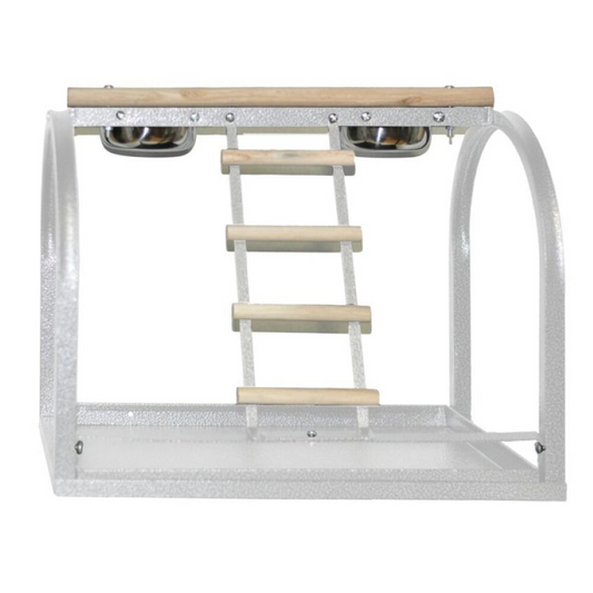 Table Stand With Ladders & Cups - White 21"x14"x18"