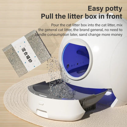 New Upgrade Version 2nd Automatic Cat Litter Box EU US 65L APP Control Smart Cat Toilet Intelligent Self Cleaning Cat Litter Box