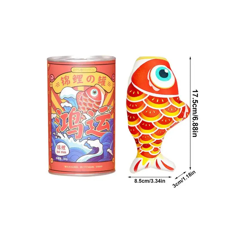 Flopping Fish Cat Toy Realistic Lucky Koi Electric Floppy Fish Toy For Cats Cat Enrichment Toys 300mAh Interactive Pet Supplies