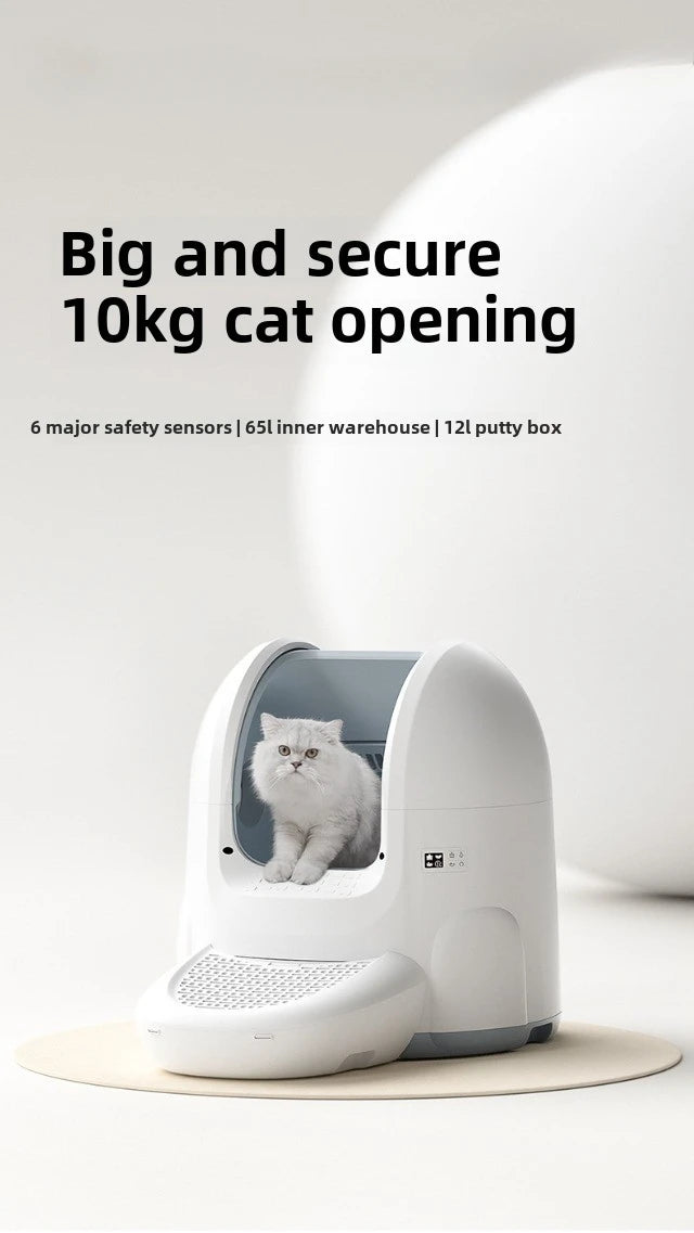 Electronic Pet Cat Litter Box Automatic Self Cleaning Wifi Connection Ultra-Quiet Automatic Cat Litter Box App Control Self