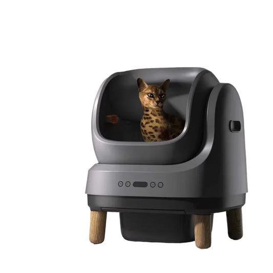 Open-Top Self-Cleaning Cat Litter Box With App Control