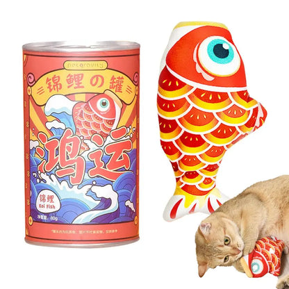Flopping Fish Cat Toy Realistic Lucky Koi Electric Floppy Fish Toy For Cats Cat Enrichment Toys 300mAh Interactive Pet Supplies