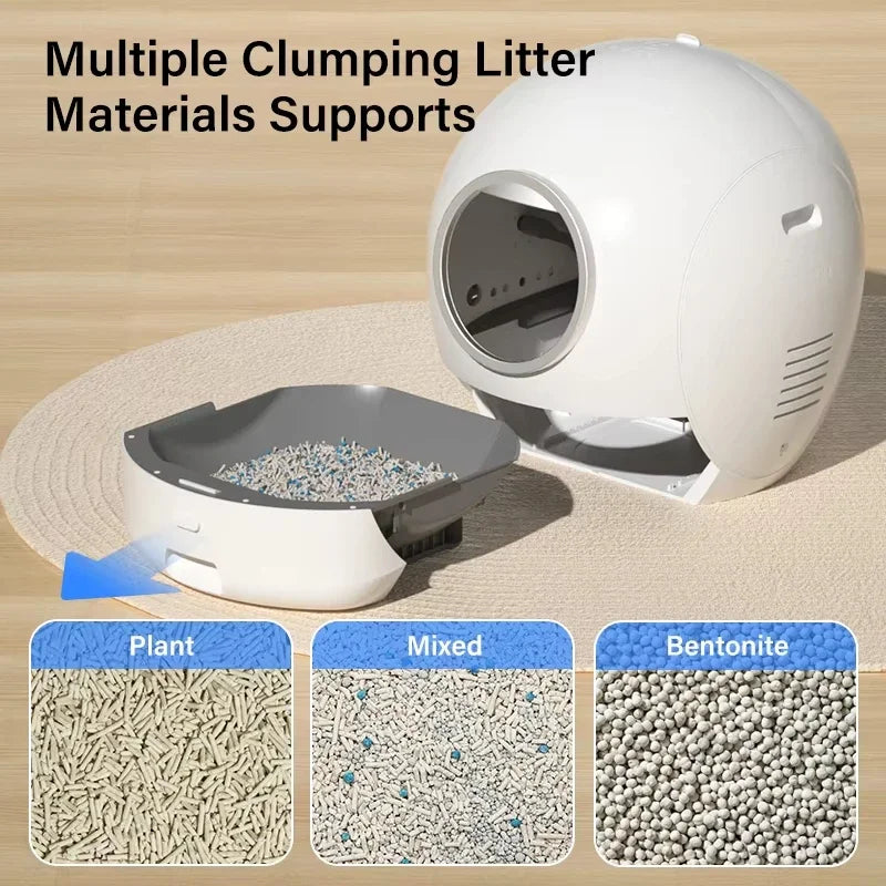 New Upgrade Version 2nd Automatic Cat Litter Box EU US 65L APP Control Smart Cat Toilet Intelligent Self Cleaning Cat Litter Box