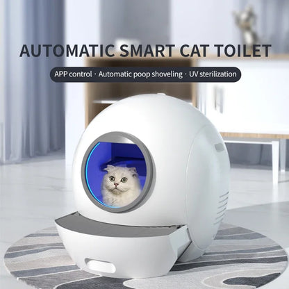 Best Seller Auto Cat Litter Tray with App Control Odor-Free Waste Disposal Safety Anti-Pinch Self Cleaning Litter Box