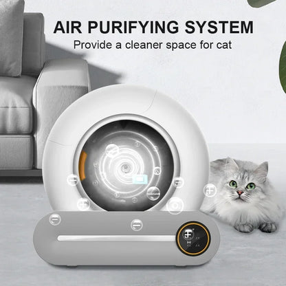 Smart Cat Litter Basin Automatic Cat Litter Box Self-Cleaning Sandbox Toilet for Multiple Cats