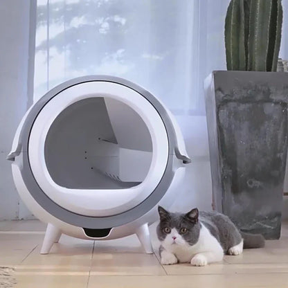 Factory custom app control Large capacity intelligent smart self cleaning litter box for cats automatic cat toilet