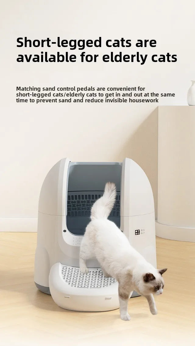 Electronic Pet Cat Litter Box Automatic Self Cleaning Wifi Connection Ultra-Quiet Automatic Cat Litter Box App Control Self