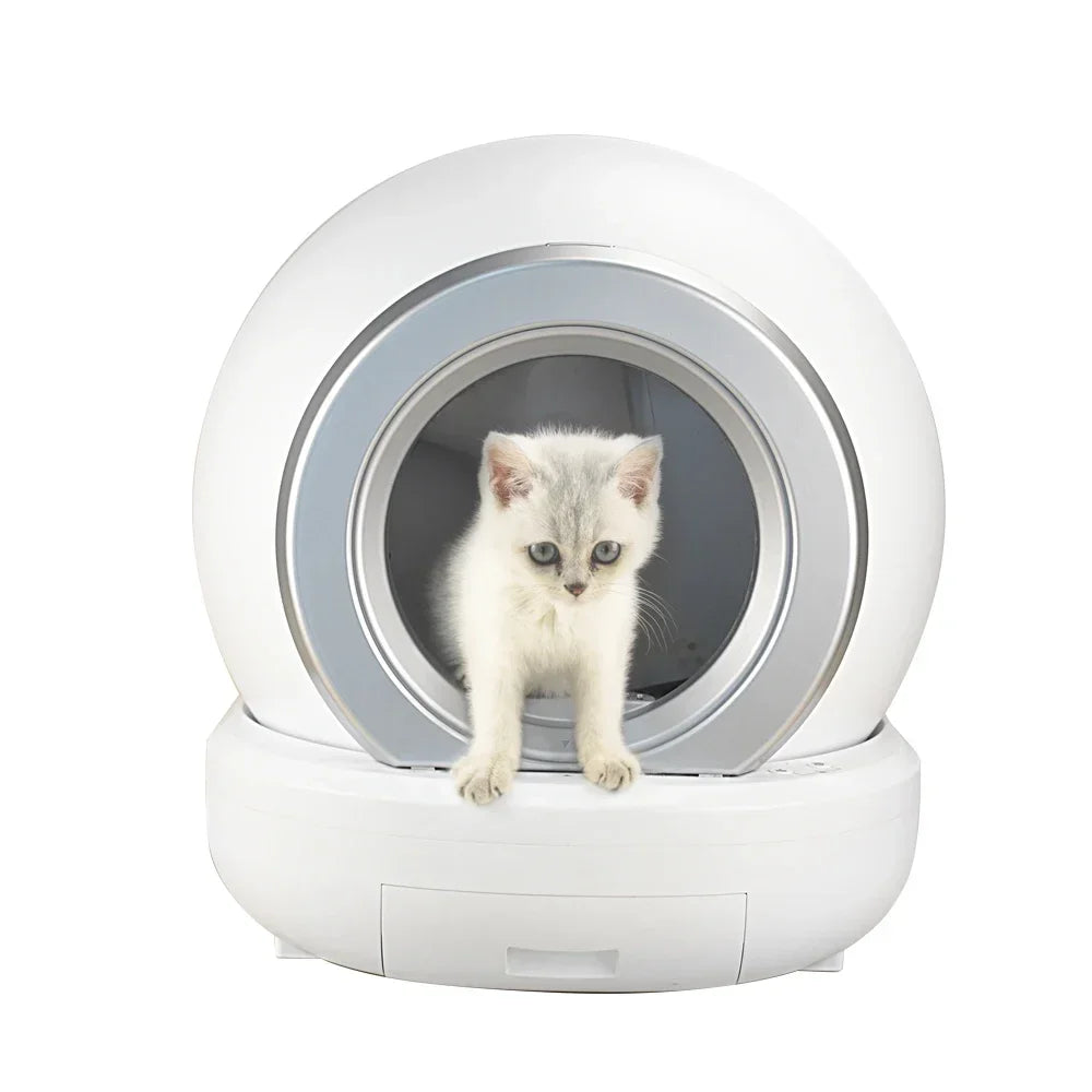 Self-cleaning Cat Litter Tray New App Programme-controlled Automatic Smart Cat Toilet Large and Safe for Multiple Cats