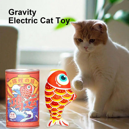 Flopping Fish Cat Toy Realistic Lucky Koi Electric Floppy Fish Toy For Cats Cat Enrichment Toys 300mAh Interactive Pet Supplies