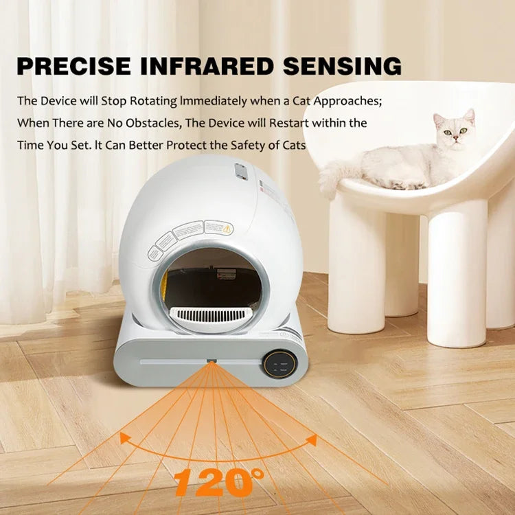 Factory Direct Sale Smart Cat Potty Closed  Self Cleaning Supplier Luxury Pet Automatic Cat Litter Box