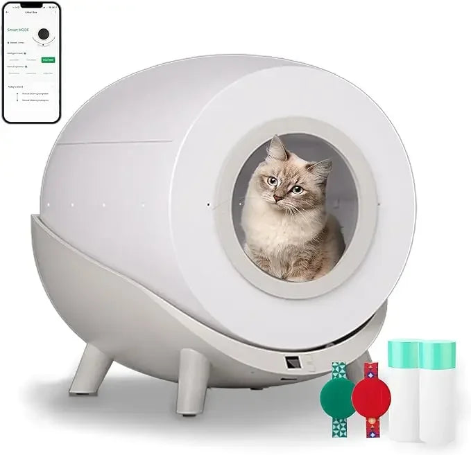 NOTTY Large Plastic Self Cleaning Cat Litter Box Semi Automatic Furniture for Cats