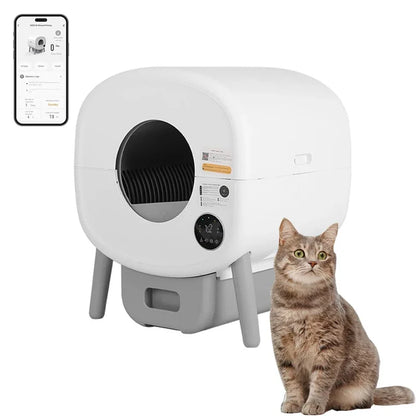 Factory Smart Cat Toilet 76L Large space APP remote control One click poop removal Automatic self cleaning litter box for cats