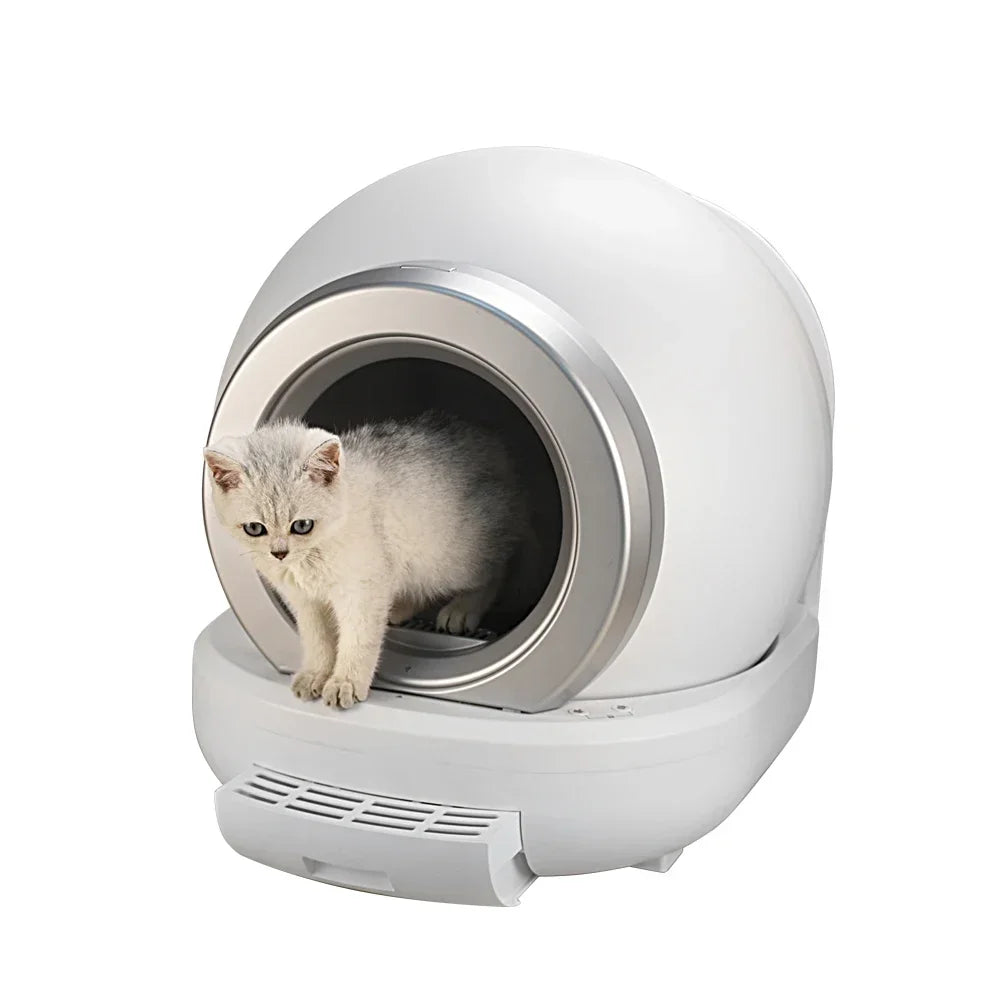 Self-cleaning Cat Litter Tray New App Programme-controlled Automatic Smart Cat Toilet Large and Safe for Multiple Cats