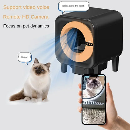 Muti-colorful  Design pets accesory 70L large space quick self cleaning cat litter box APP Control Intelligent Cat Toilet