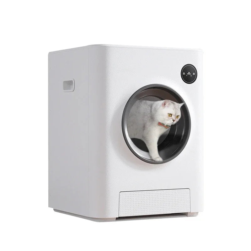 8L Automatic Litter Box Fully Enclosed Toilet Electronic Pet Smart Bedpan with Poop Bags Supplies