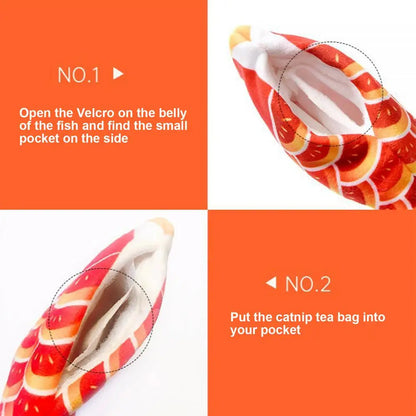 Flopping Fish Cat Toy Realistic Lucky Koi Electric Floppy Fish Toy For Cats Cat Enrichment Toys 300mAh Interactive Pet Supplies