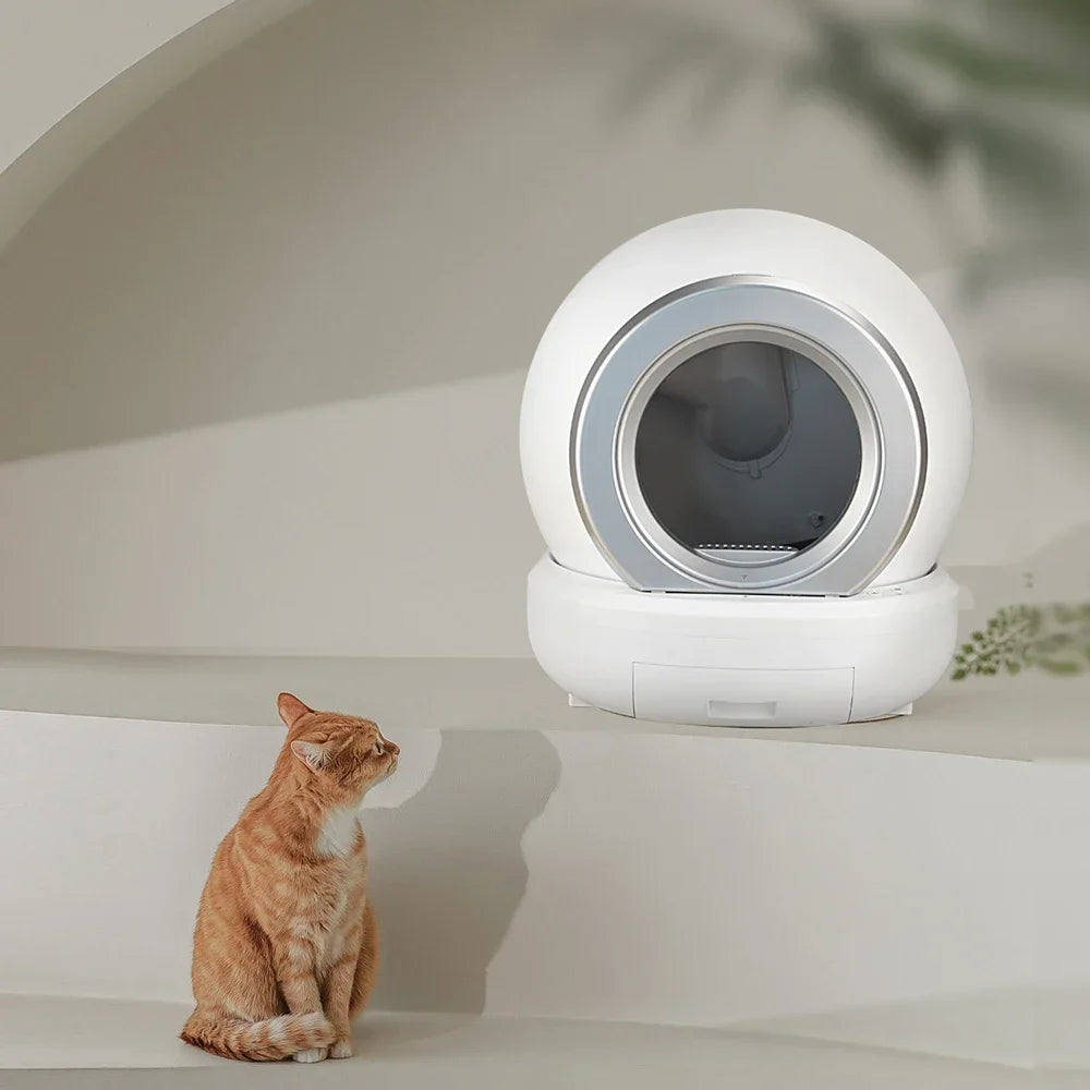 Self-cleaning Cat Litter Tray New App Programme-controlled Automatic Smart Cat Toilet Large and Safe for Multiple Cats