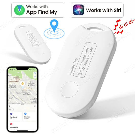 Mini GPS Tracker Works with iOS Find My APP MFI Smart Tag Key Finder Anti Lose Global Locator for Wallet Car Luggage Pet Tag